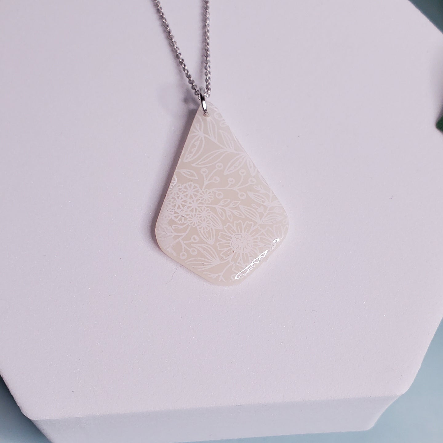 Floral Teardrop Necklace